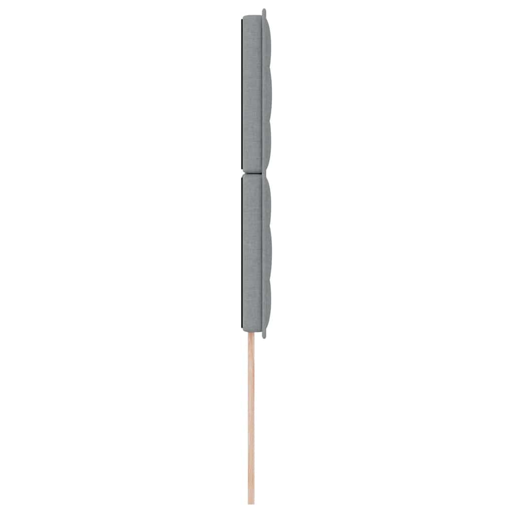 LED ágytámla LED szalagokkal Világosszürke 100 cm szövet