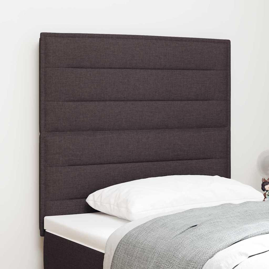 LED ágytámla LED szalagokkal Sötét Barna 100 cm szövet
