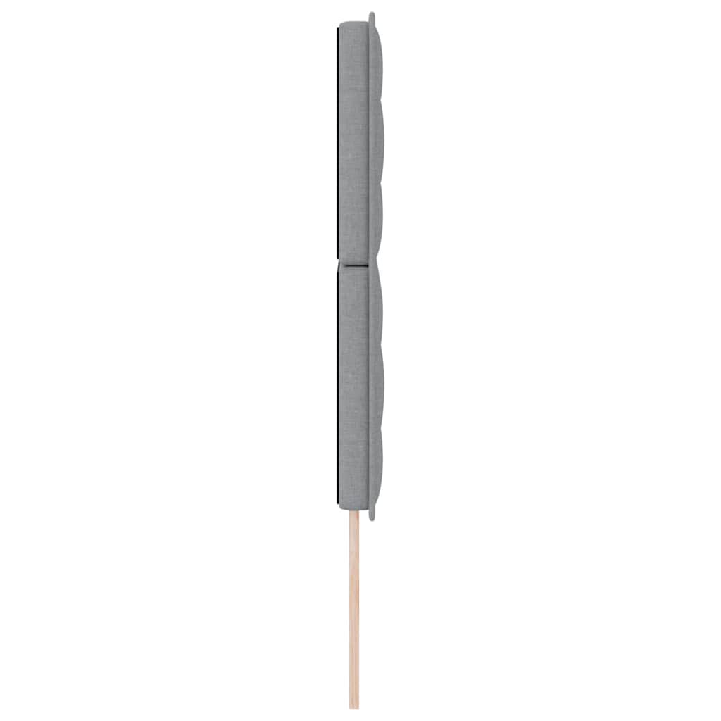 LED ágytámla LED szalagokkal Világosszürke 144 cm szövet
