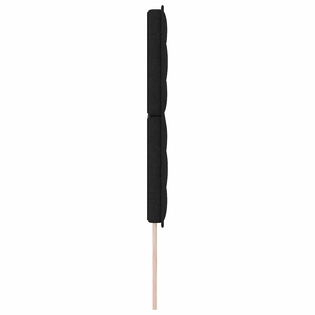 LED ágytámla LED szalagokkal fejtámlával Fekete 144 cm szövet