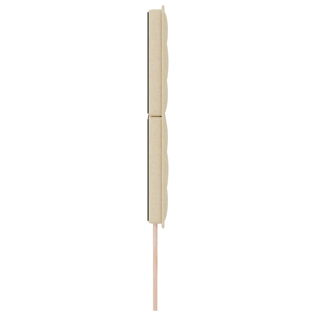 LED ágytámla LED szalagokkal fejtámlával Krém 144 cm szövet