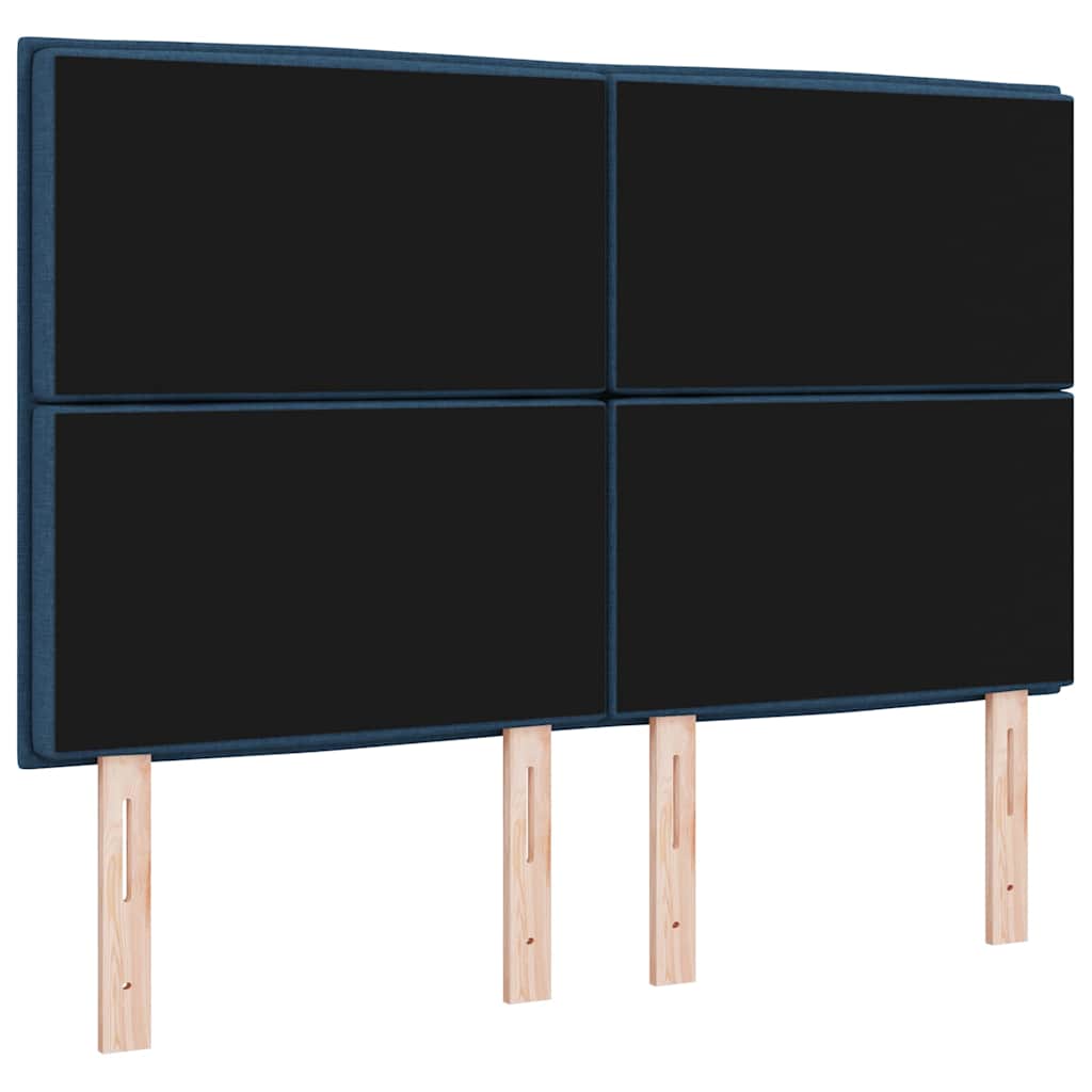 LED ágytámla LED szalagokkal fejtámlával Kék 160 cm szövet