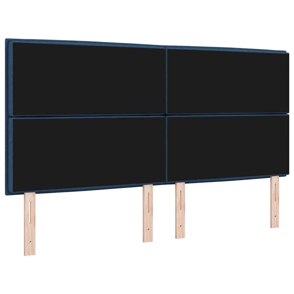 LED ágytámla LED szalagokkal fejtámlával Kék 180 cm szövet