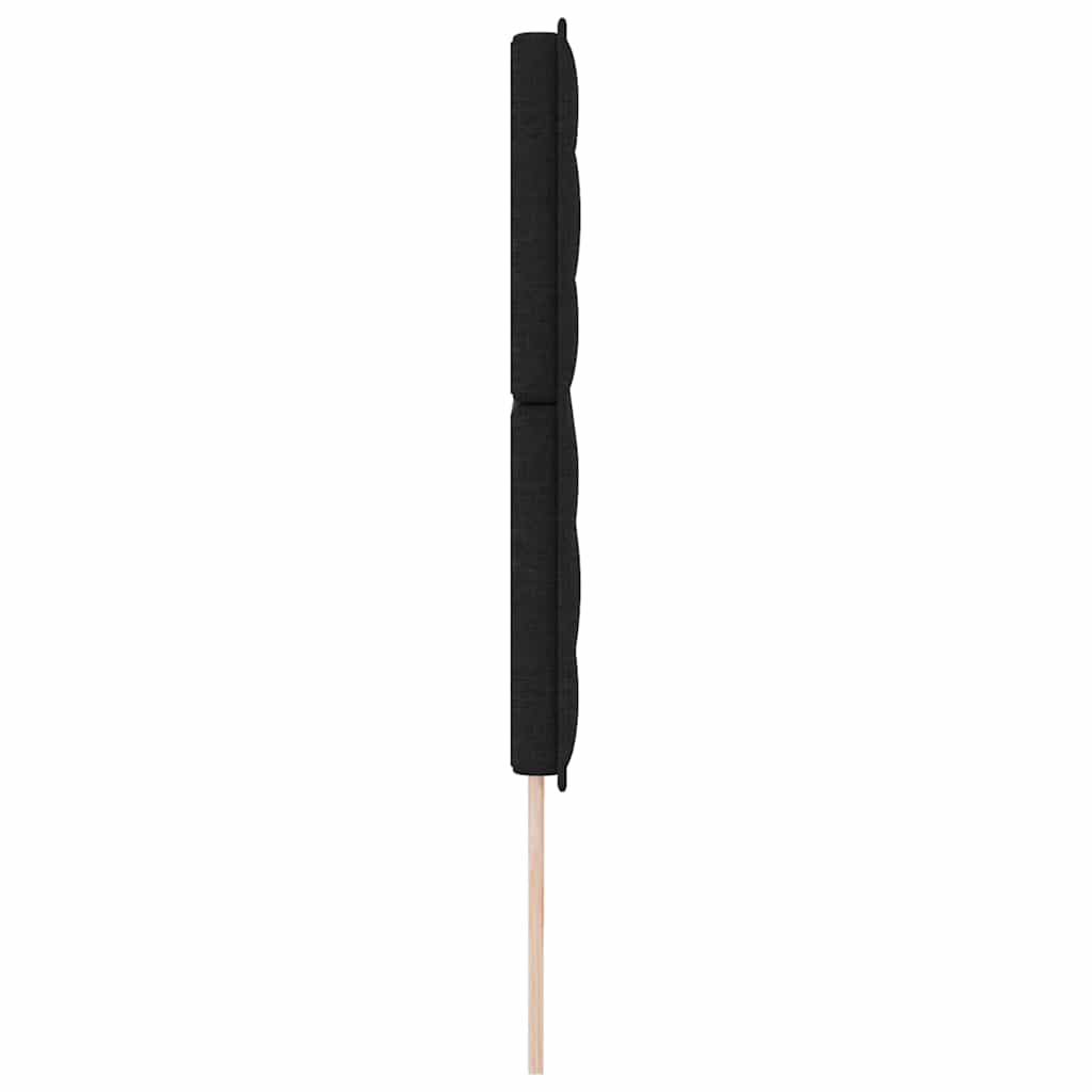 LED ágytámla LED szalagokkal fejtámlával Fekete 200 cm szövet