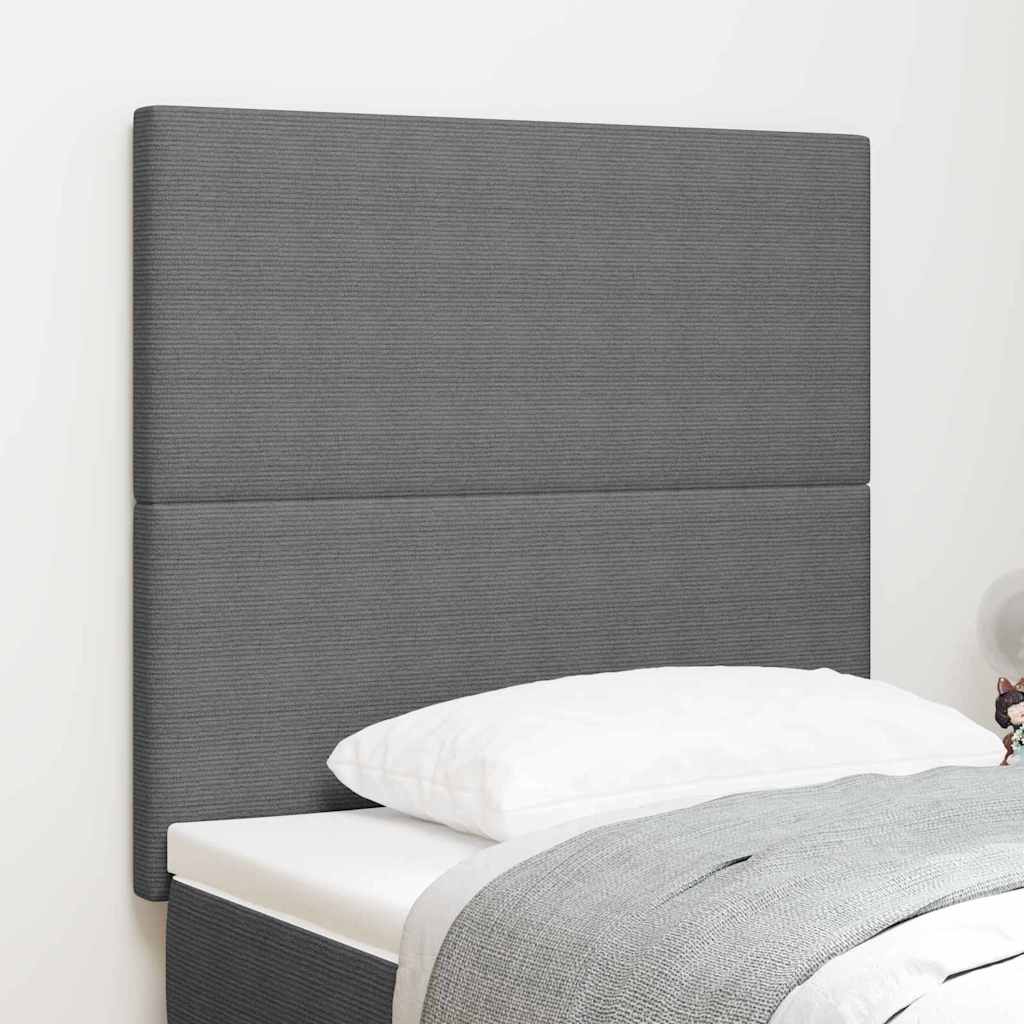 LED ágytámla fejtámlával Világosszürke 80 cm Bársonyos szövet