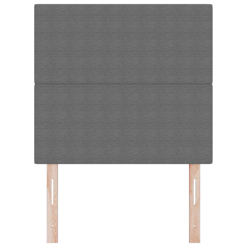 LED ágytámla fejtámlával Világosszürke 80 cm Bársonyos szövet