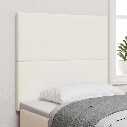 LED ágytámla LED szalagokkal Krém 100 cm Bársonyos szövet