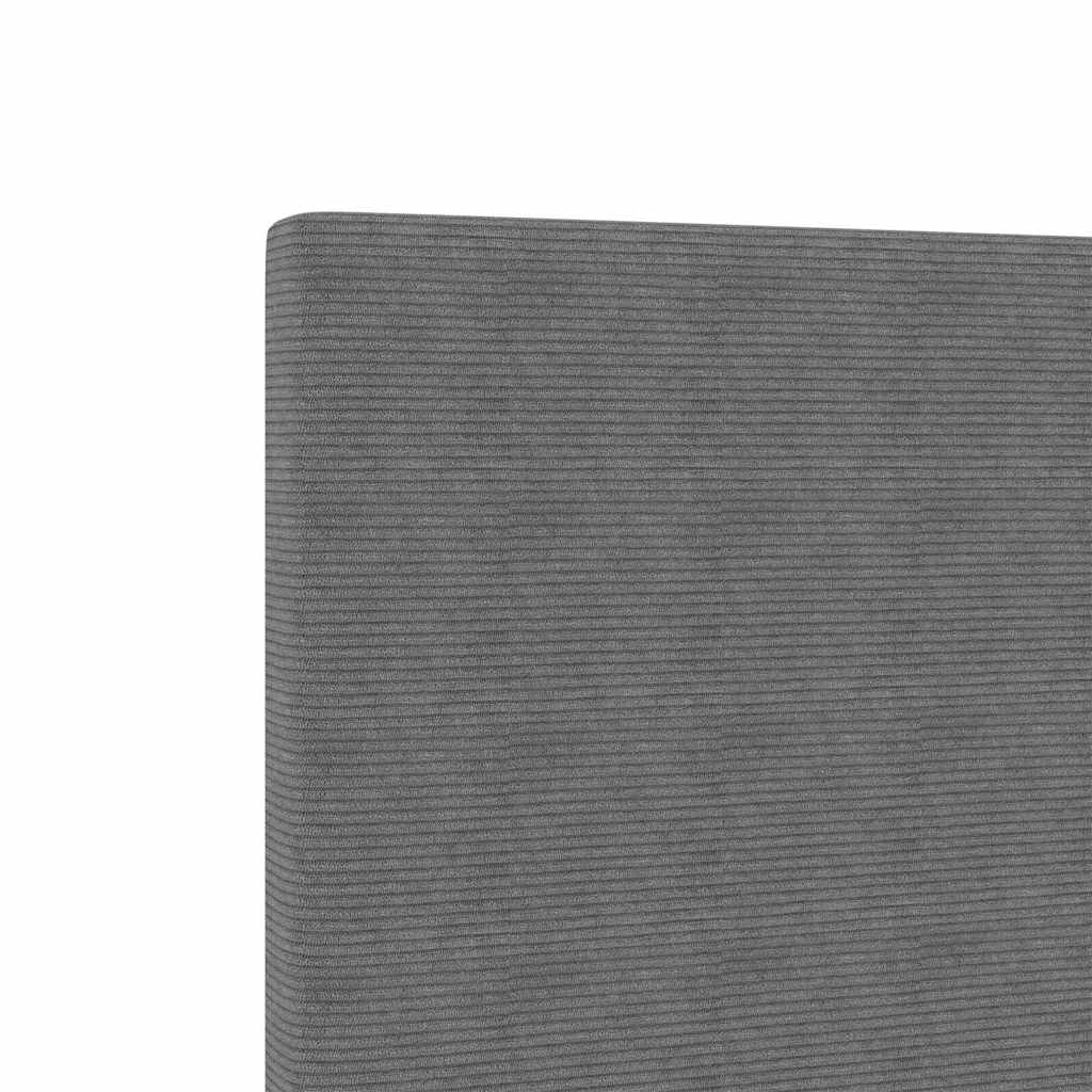LED ágytámla fejtámlával Világosszürke 144 cm Bársonyos szövet
