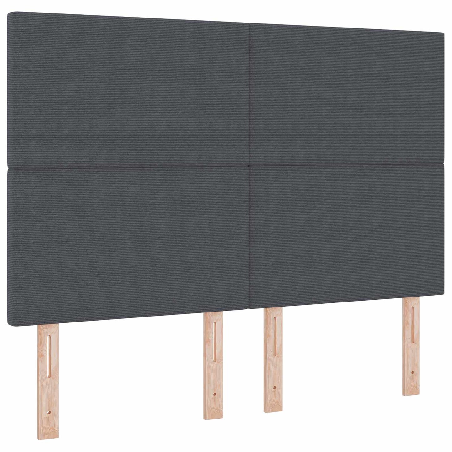 LED ágytámla fejtámlával Sötétszürke 144 cm Bársonyos szövet
