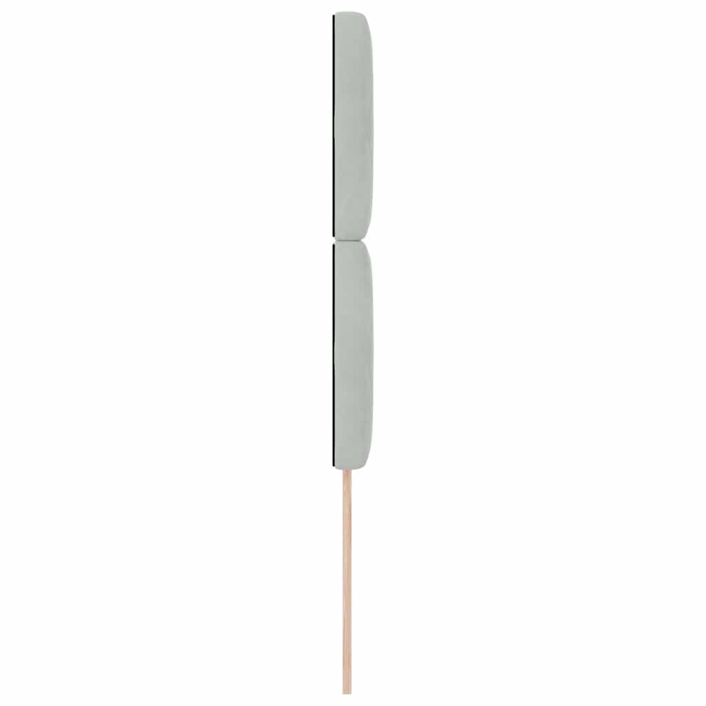 LED ágytámla LED szalagokkal Világosszürke 80 cm Bársony