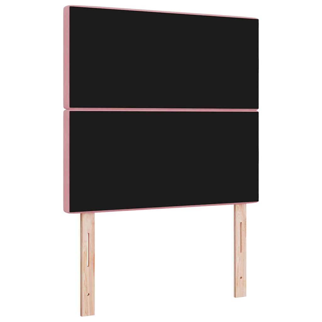 LED ágytámla LED szalagokkal Rózsaszín 90 cm Bársony
