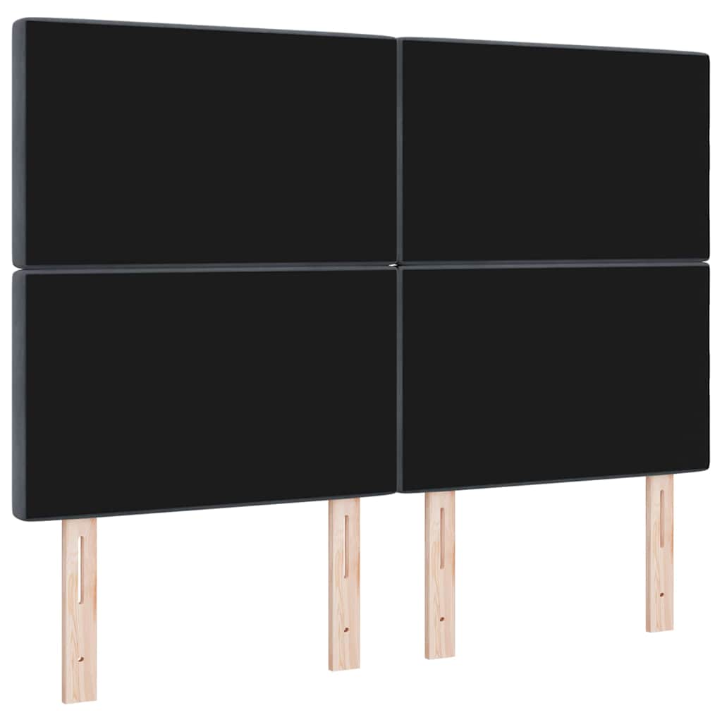 LED ágytámla LED szalagokkal Sötétszürke 144 cm Bársony