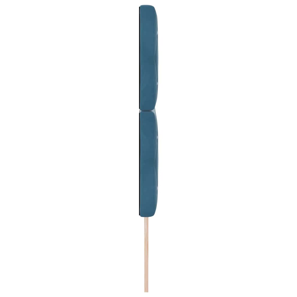 LED ágytámla LED szalagokkal Sötét kék 144 cm Bársony