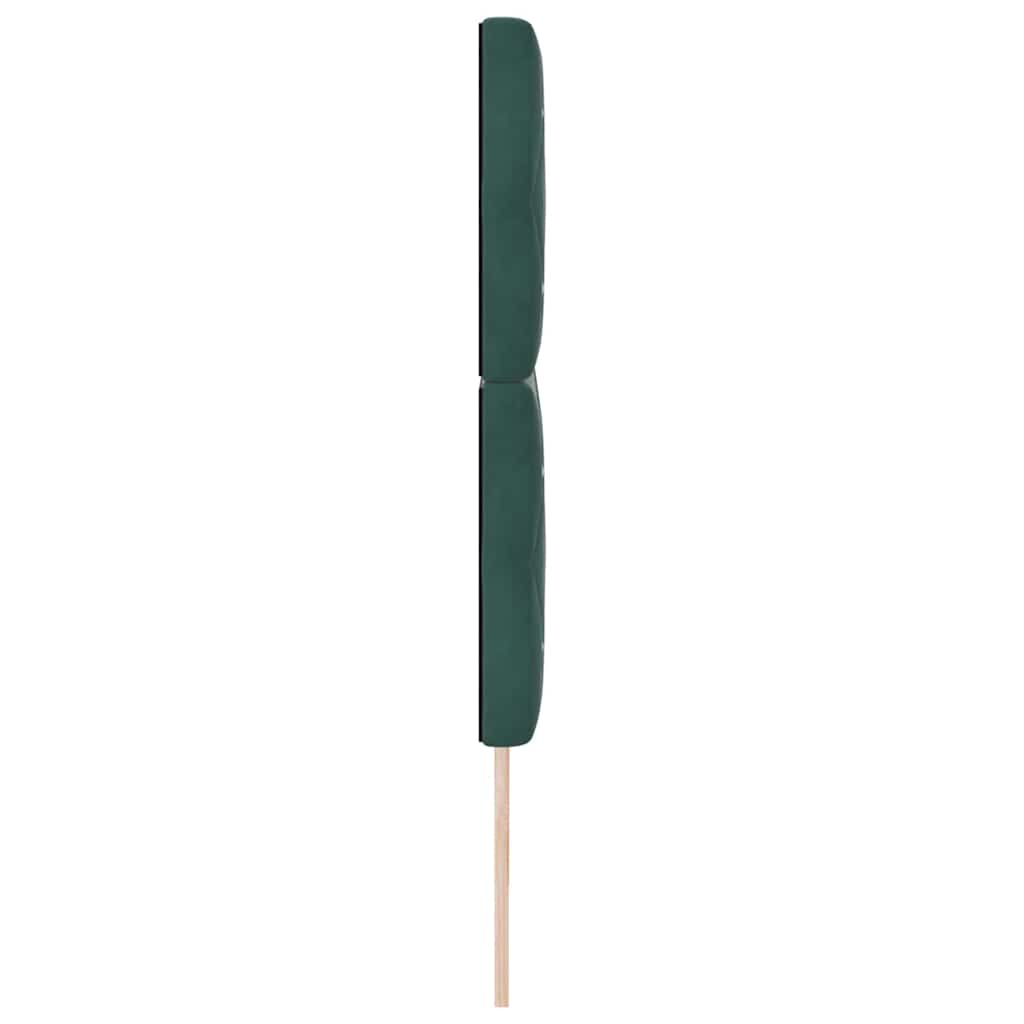 LED ágytámla LED szalagokkal Sötétzöld 180 cm Bársony