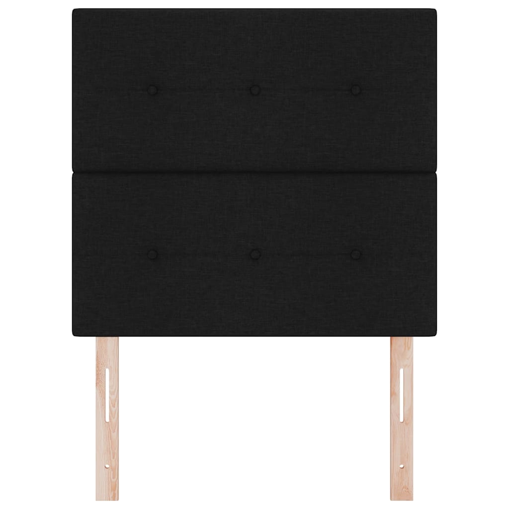 LED ágytámla LED szalagokkal fejtámlával Fekete 80 cm szövet