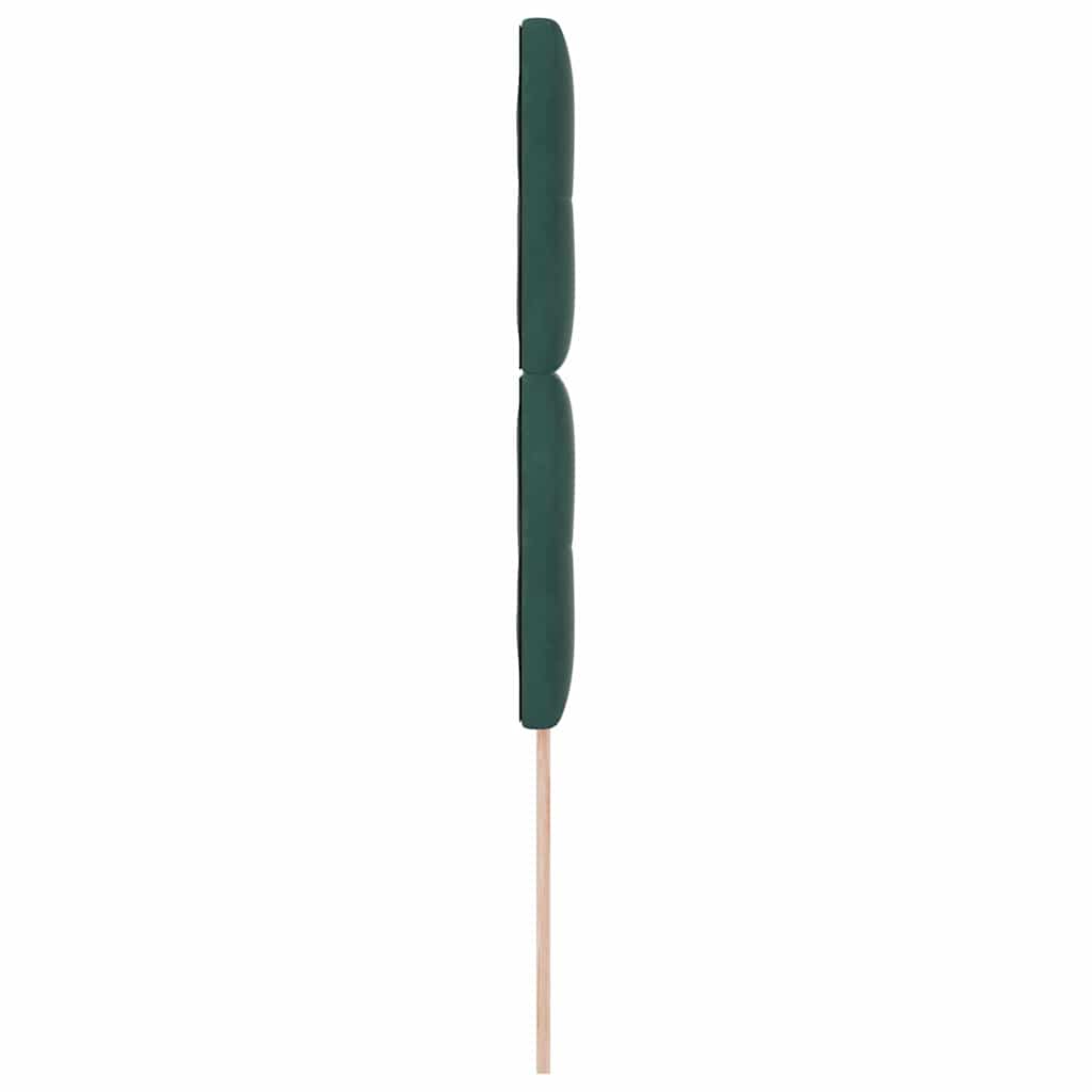 LED ágytámla LED szalagokkal Zöld 80 cm Bársony