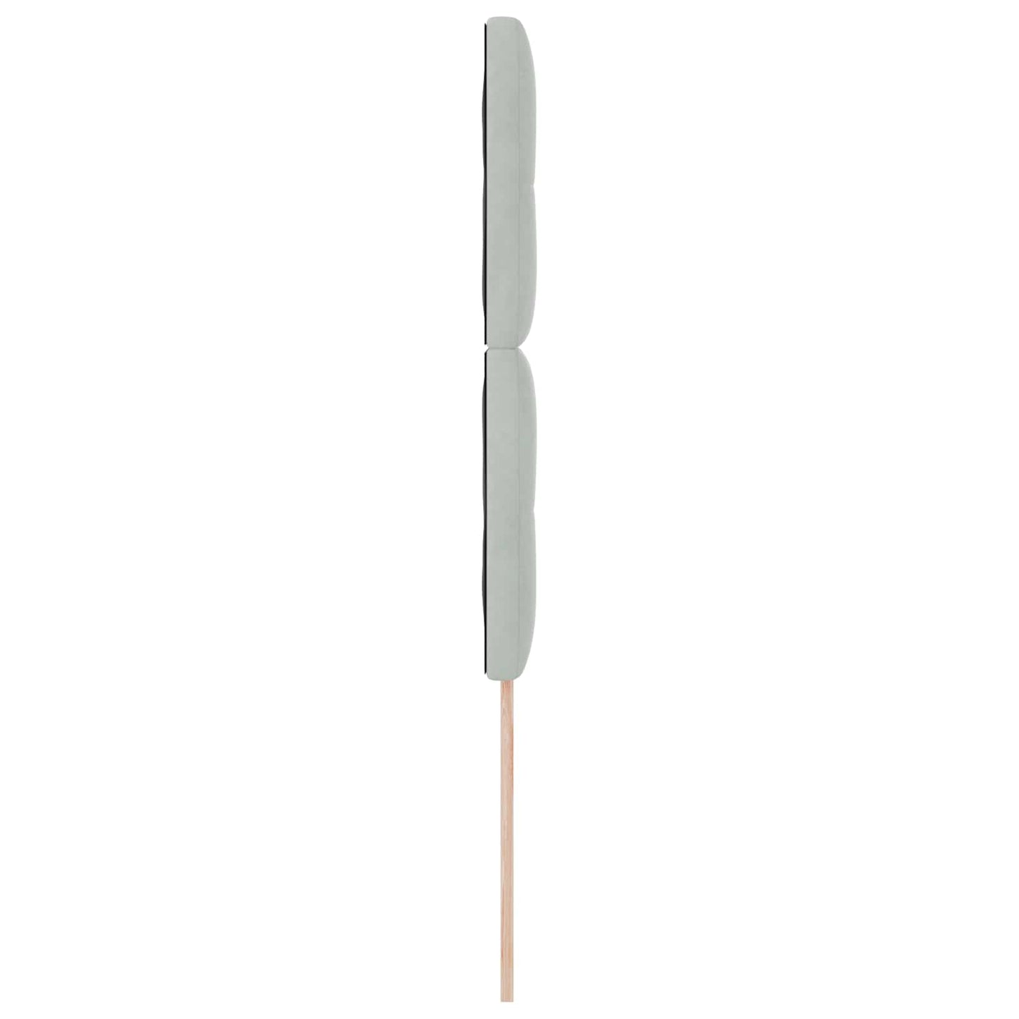 LED ágytámla LED szalagokkal Világosszürke 90 cm Bársony