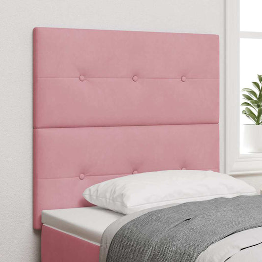 LED ágytámla LED szalagokkal Rózsaszín 90 cm Bársony