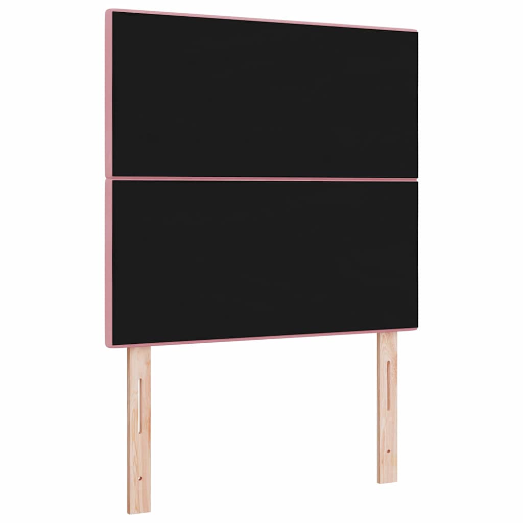 LED ágytámla LED szalagokkal Rózsaszín 90 cm Bársony