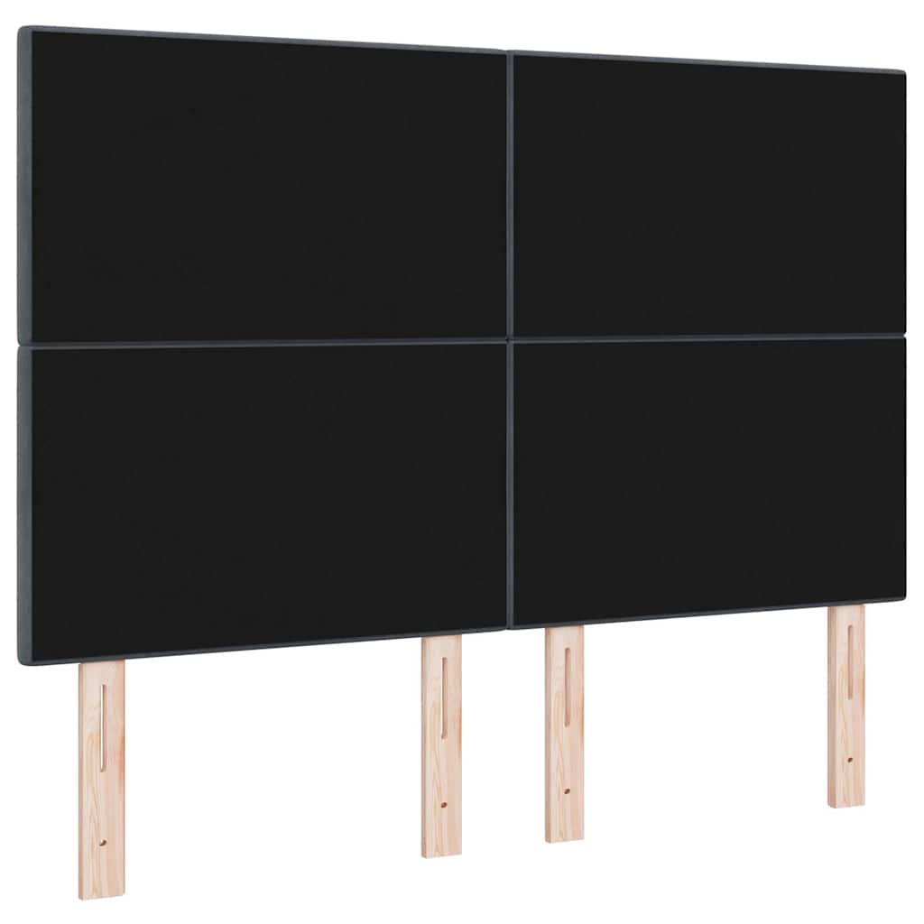 LED ágytámla LED szalagokkal Szürke 144 cm Bársony