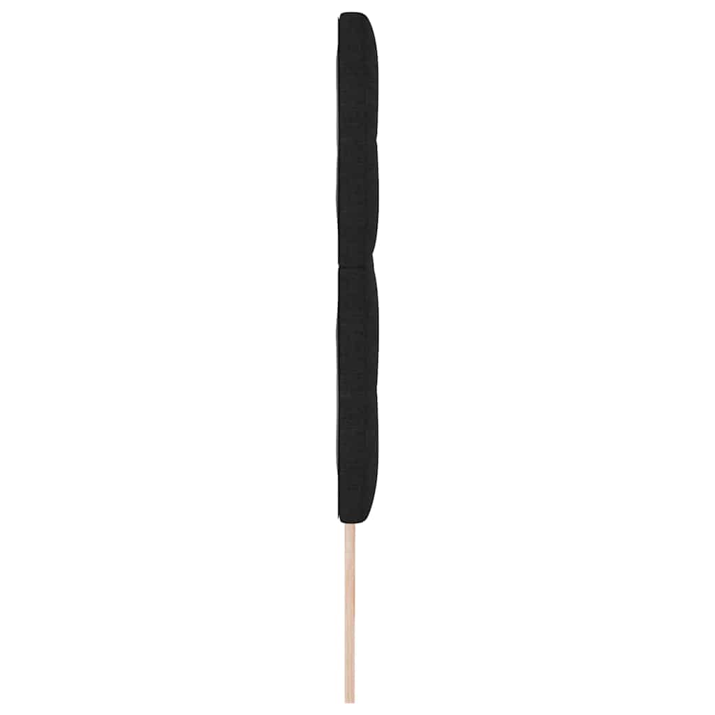 LED ágytámla LED szalagokkal fejtámlával Fekete 180 cm szövet