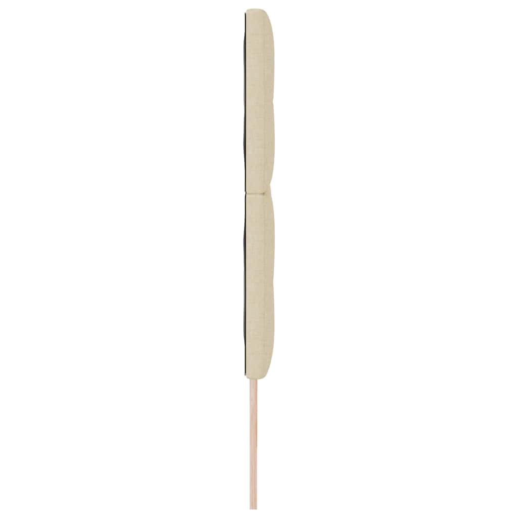 LED ágytámla LED szalagokkal fejtámlával Krém 180 cm szövet