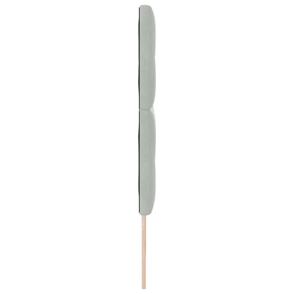 LED ágytámla LED szalagokkal Világosszürke 180 cm Bársony