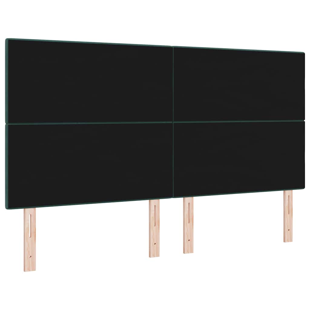 LED ágytámla LED szalagokkal Zöld 180 cm Bársony