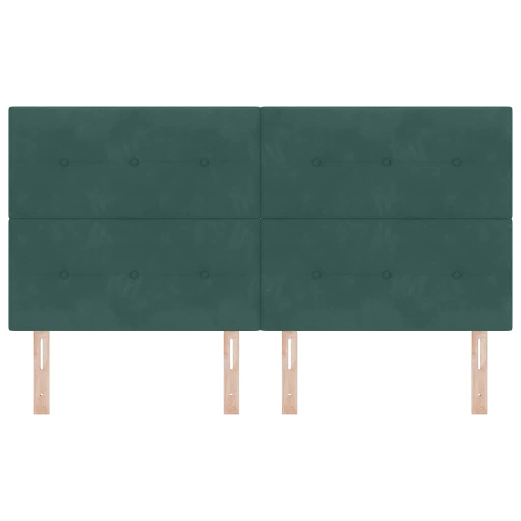 LED ágytámla LED szalagokkal Zöld 180 cm Bársony