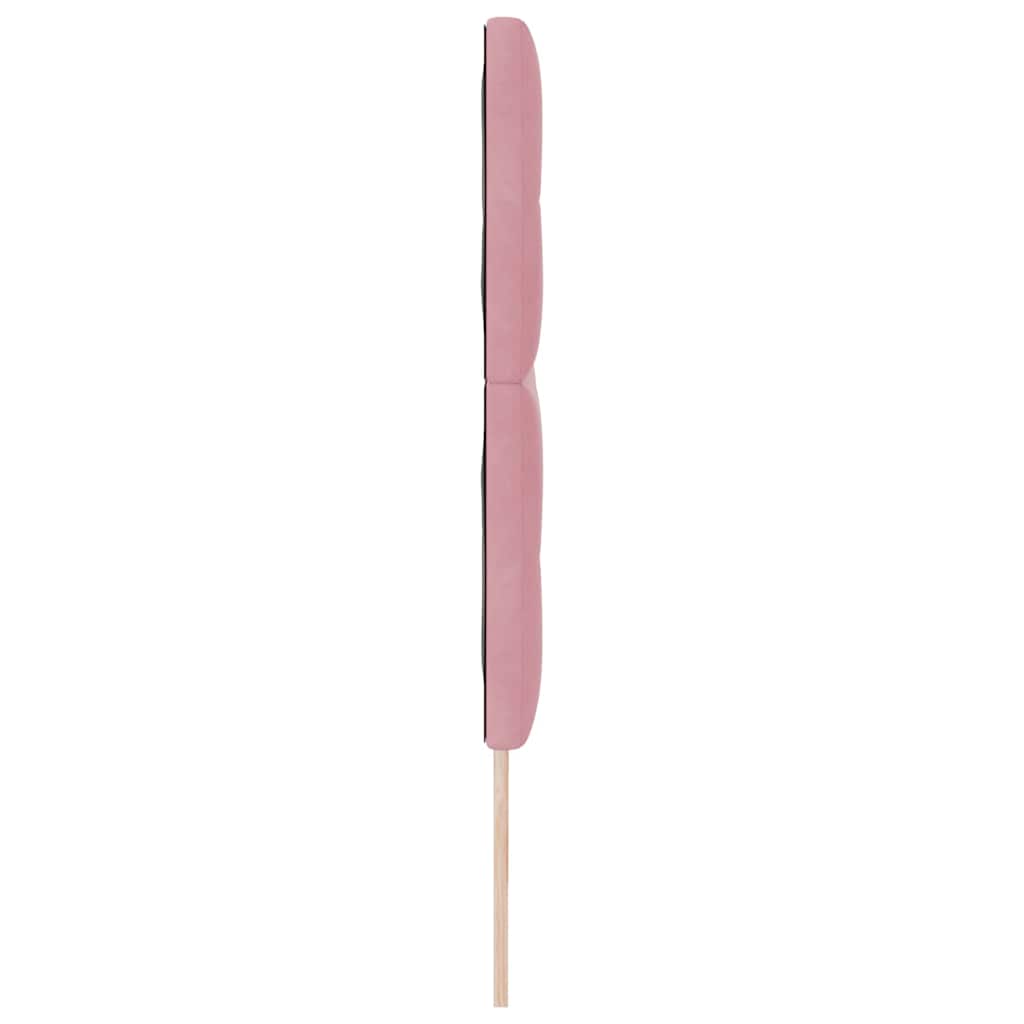 LED ágytámla LED szalagokkal Rózsaszín 180 cm Bársony