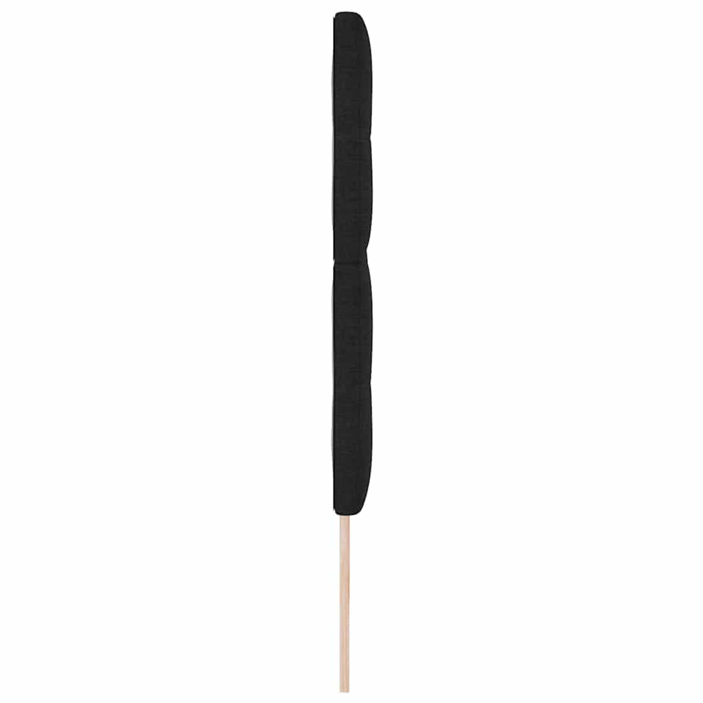 LED ágytámla LED szalagokkal fejtámlával Fekete 200 cm szövet