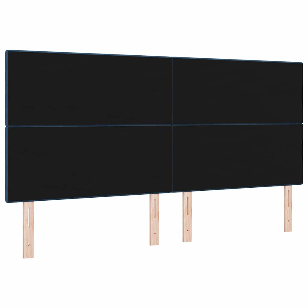 LED ágytámla LED szalagokkal fejtámlával Kék 200 cm szövet