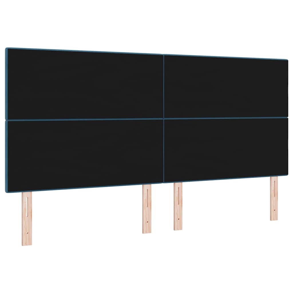 LED ágytámla LED szalagokkal Kék 200 cm Bársony