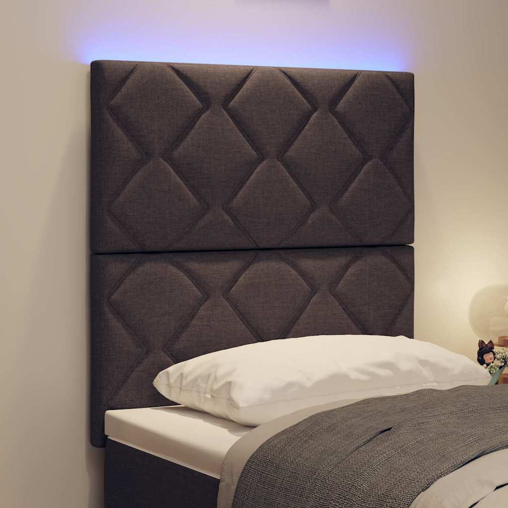 LED ágytámla Világosszürke 80 cm szövet
