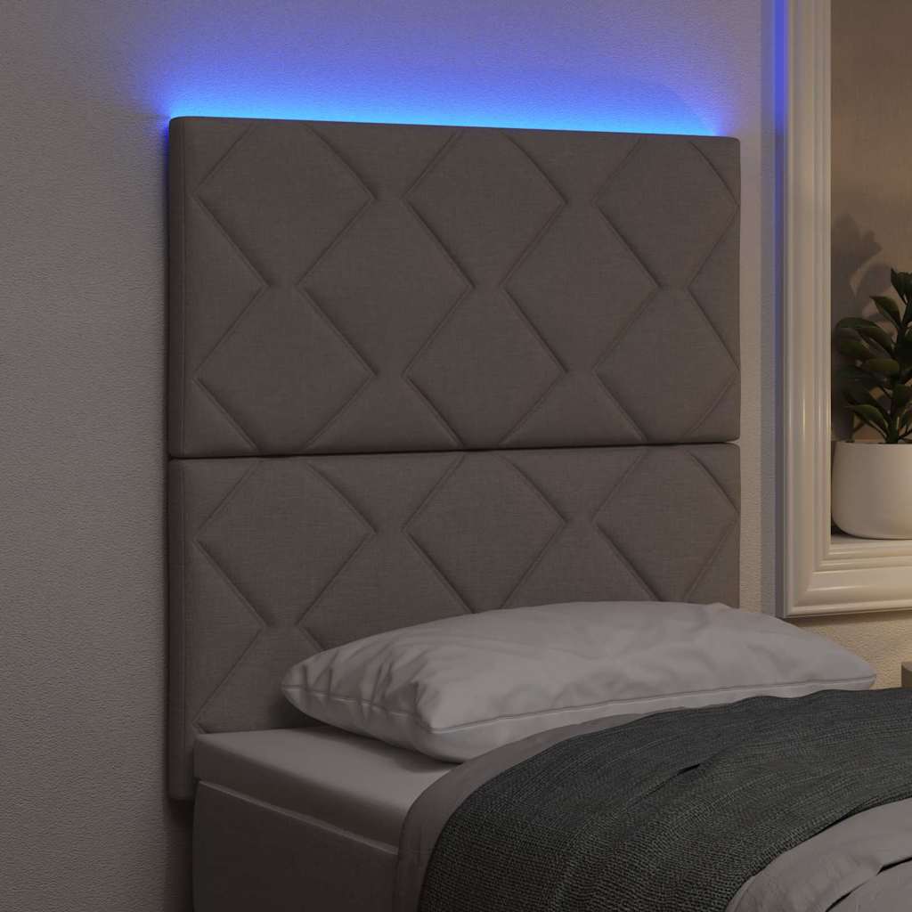 LED ágytámla Tópszínű szövet