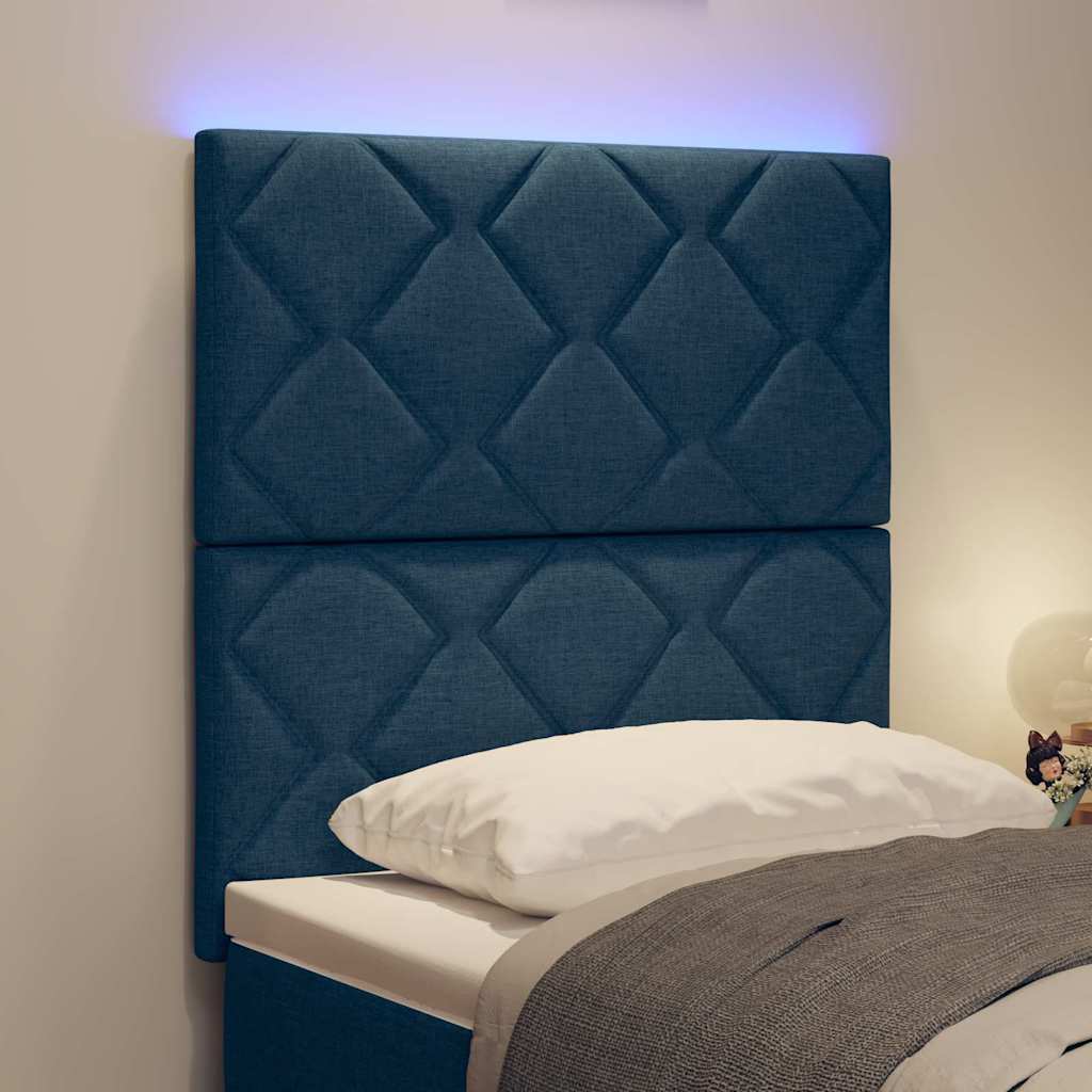 LED ágytámla Kék 80 cm szövet