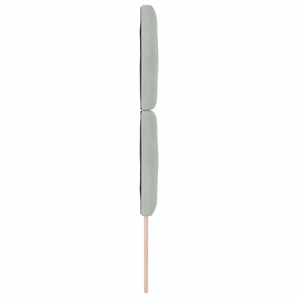 LED ágytámla Világosszürke 80 cm Bársony