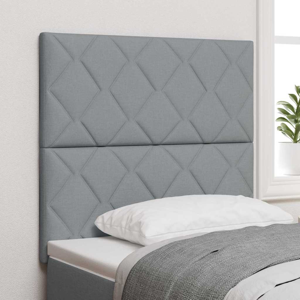 LED ágytámla Világosszürke 90 cm szövet