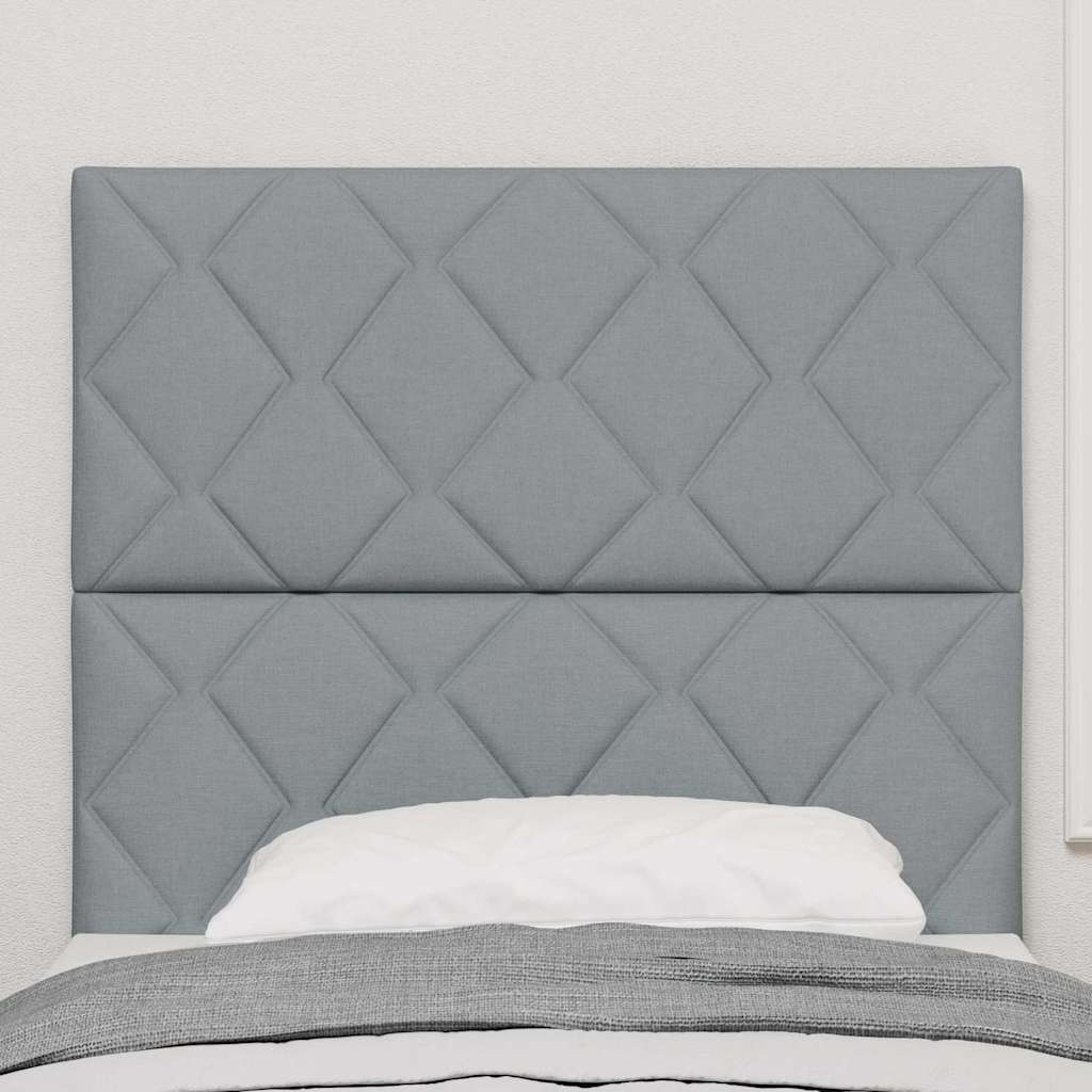 LED ágytámla Világosszürke 90 cm szövet