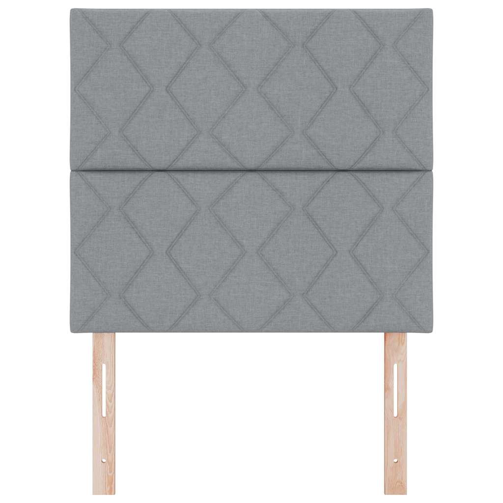 LED ágytámla Világosszürke 90 cm szövet