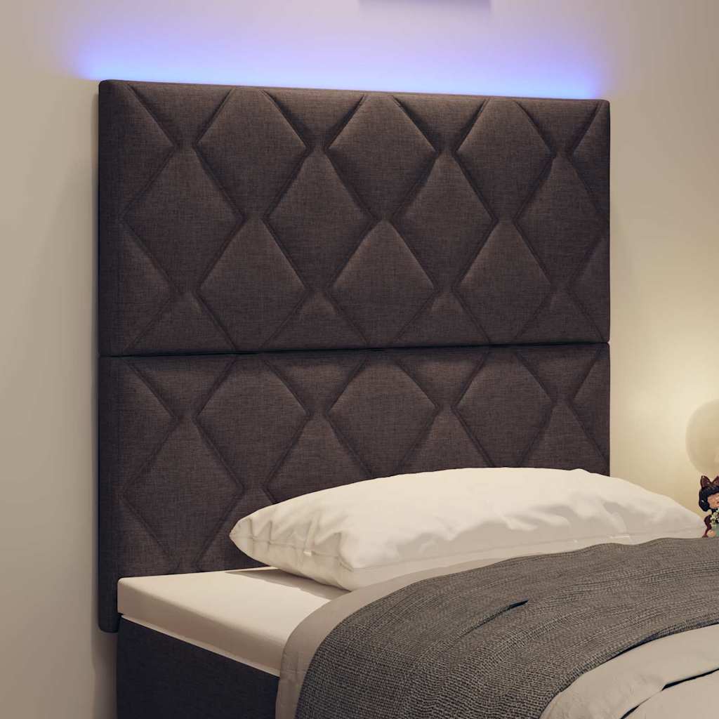 LED ágytámla Barna 90 cm szövet