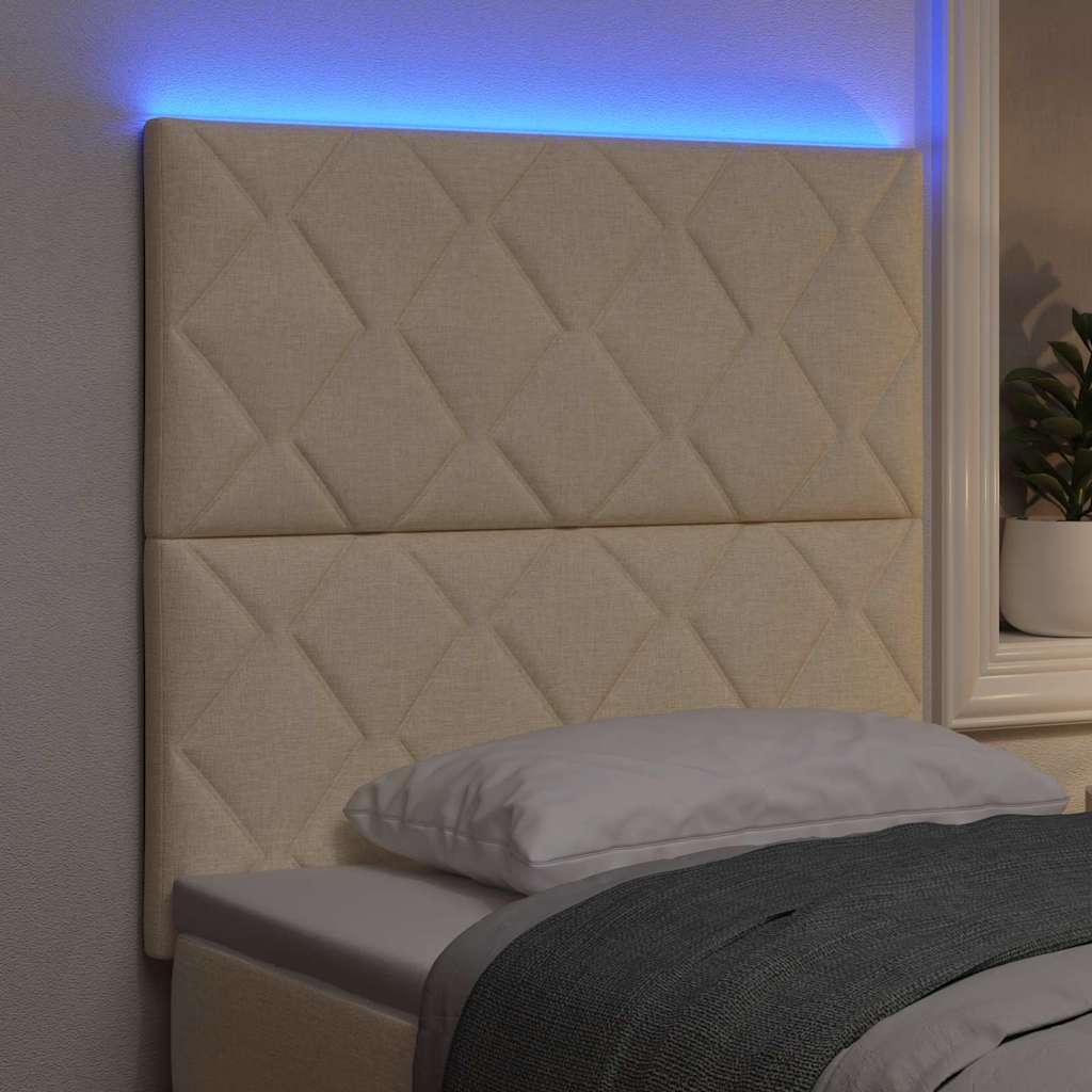LED ágytámla Krém 90 cm szövet