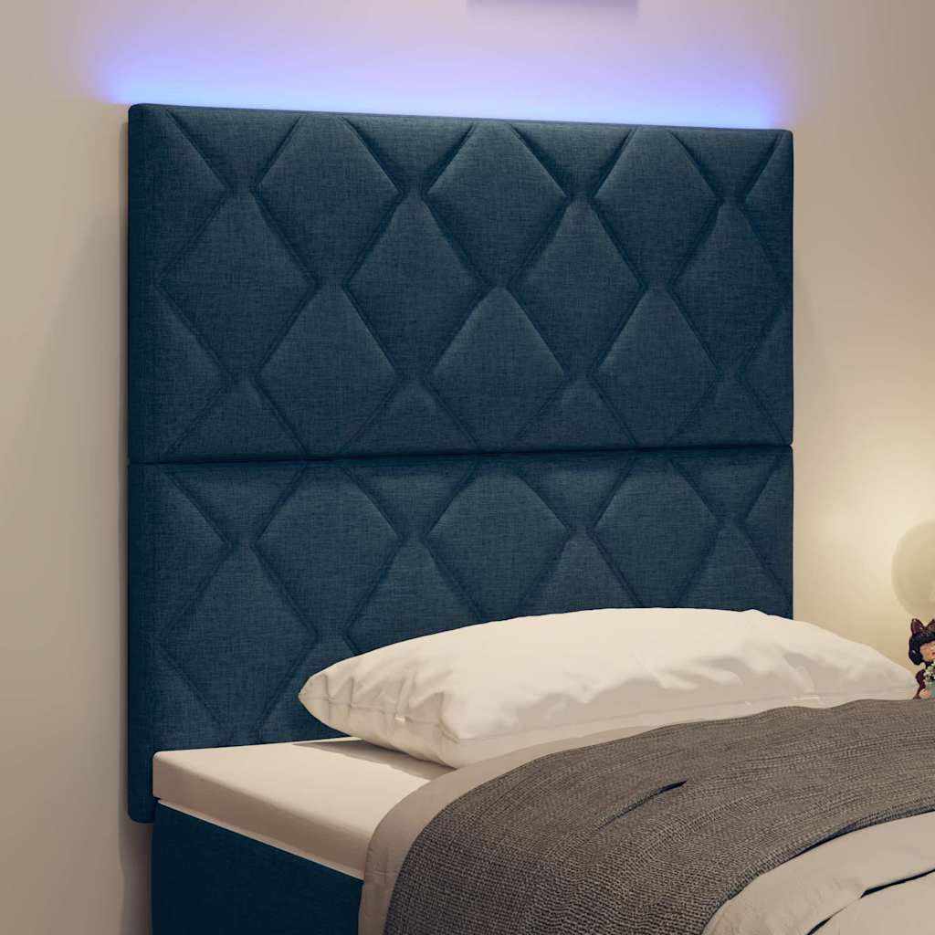 LED ágytámla Kék 90 cm szövet