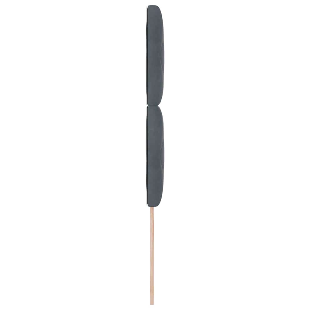 LED ágytámla Sötétszürke 90 cm Bársony