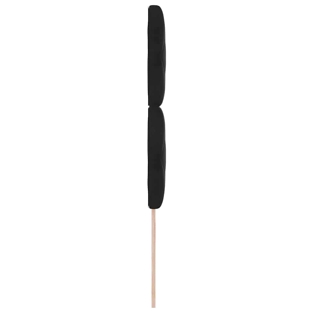 LED ágytámla Fekete 90 cm Bársony