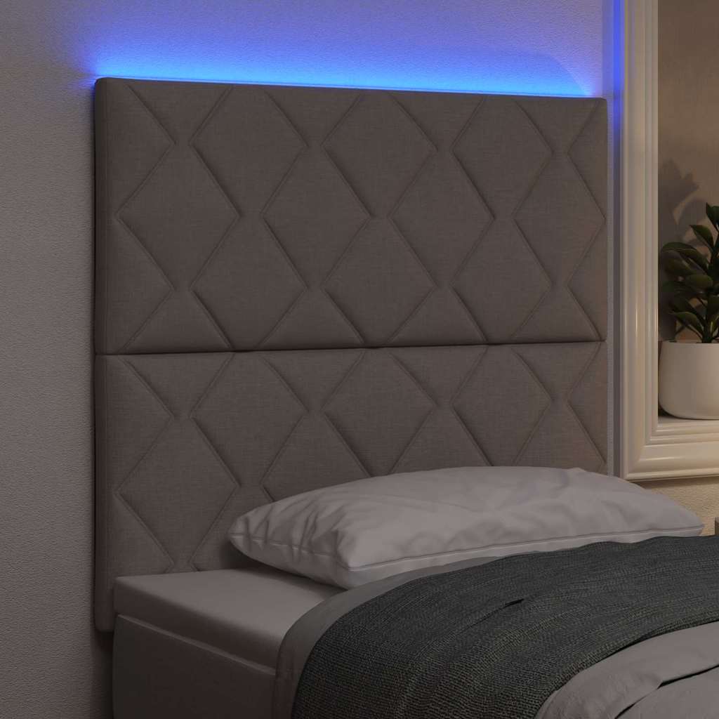 LED ágytámla Tópszínű szövet