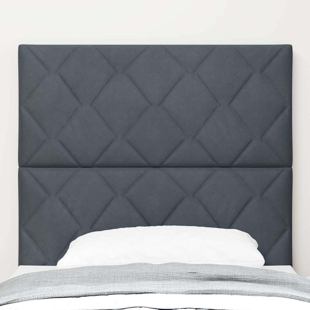 LED ágytámla Sötétszürke 100 cm Bársony