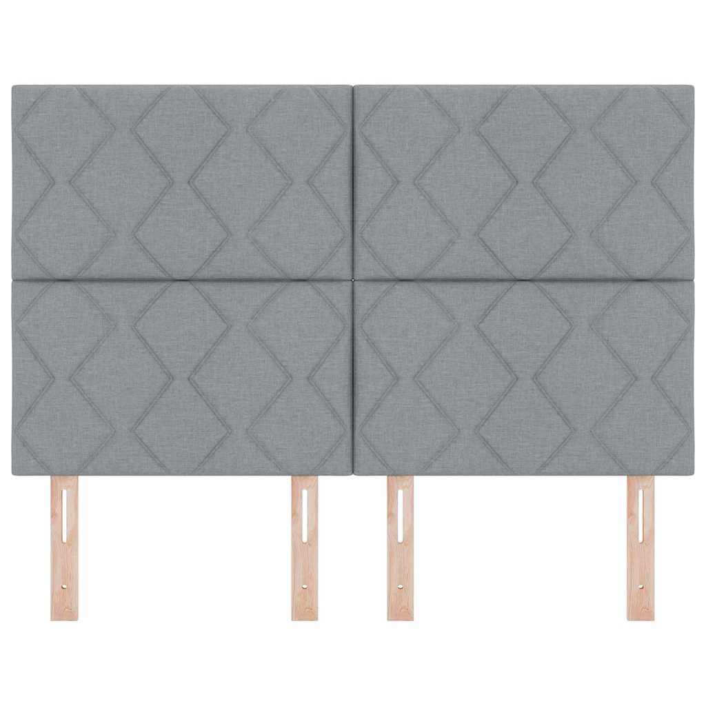 LED ágytámla Világosszürke 144 cm szövet