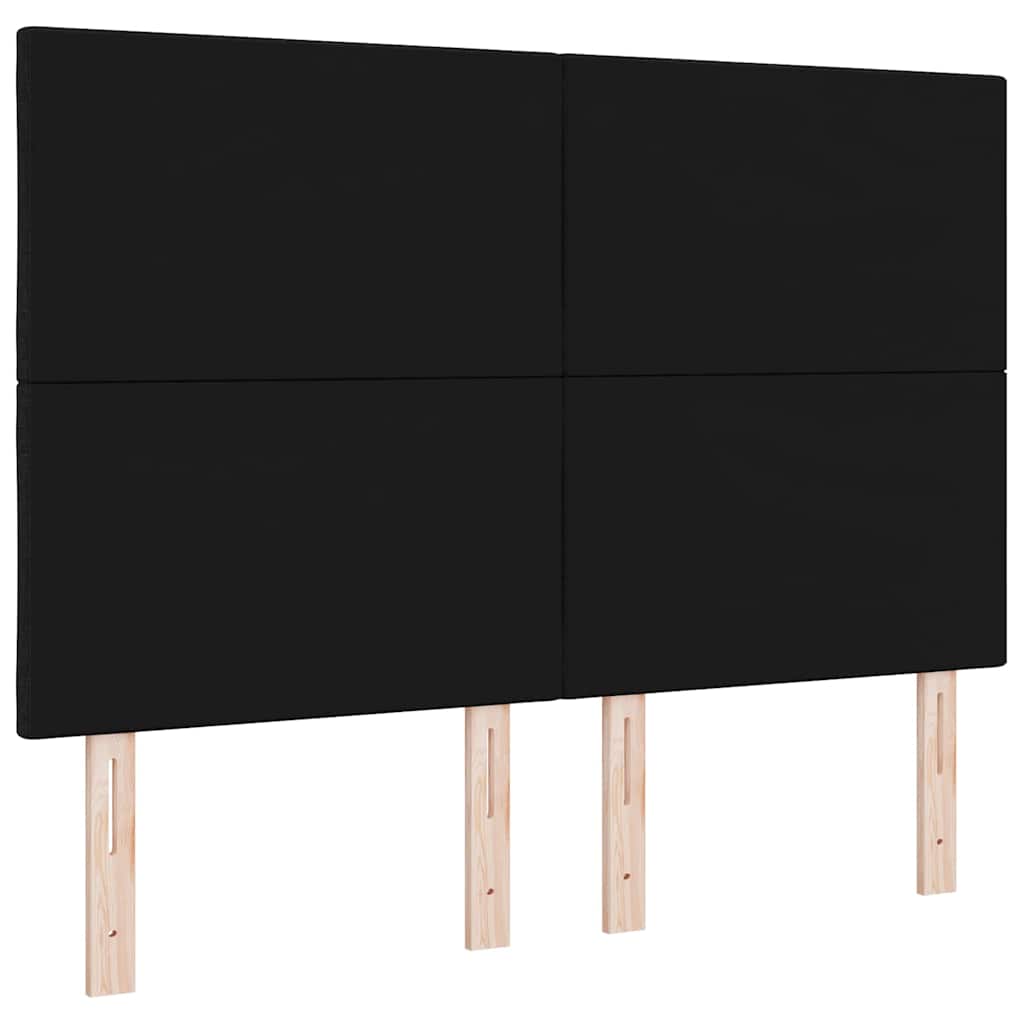 LED ágytámla Fekete 160 cm szövet