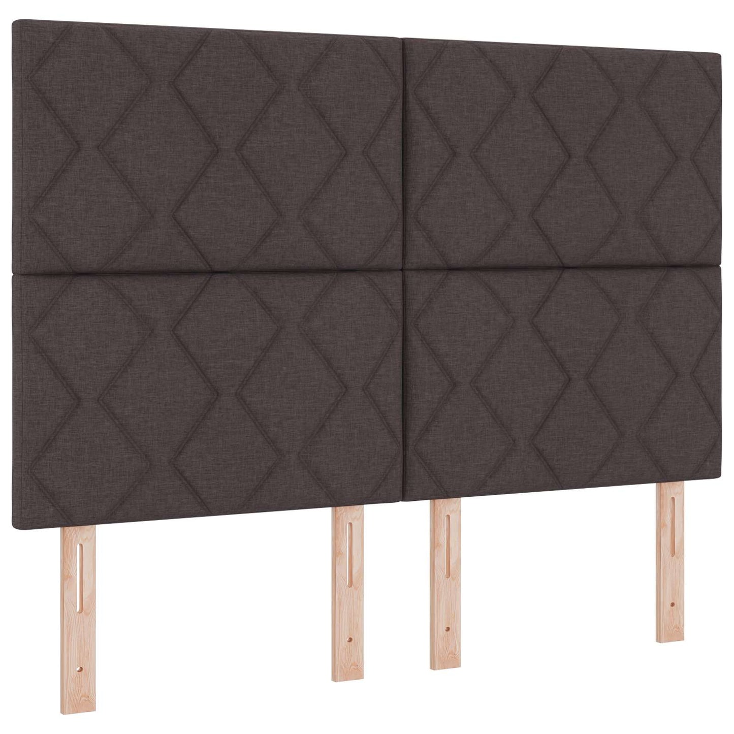 LED ágytámla Barna 160 cm szövet